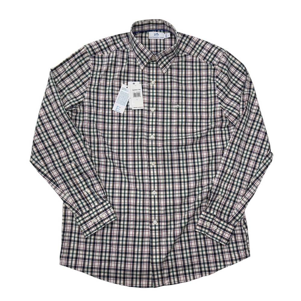 Southern Tide Charleston Master Plaid Sport Button Up Shirt Mens‎ Large NWT
